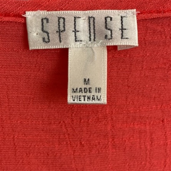 Spense Peacy Coral Peasant Top - Picture 4 of 6